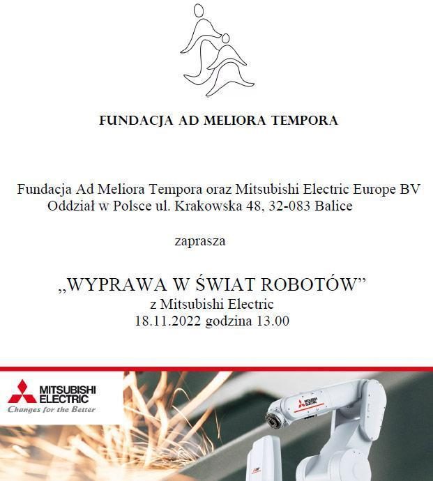 Poster for the event “A journey into the world of robots” with Mitsubishi Electric